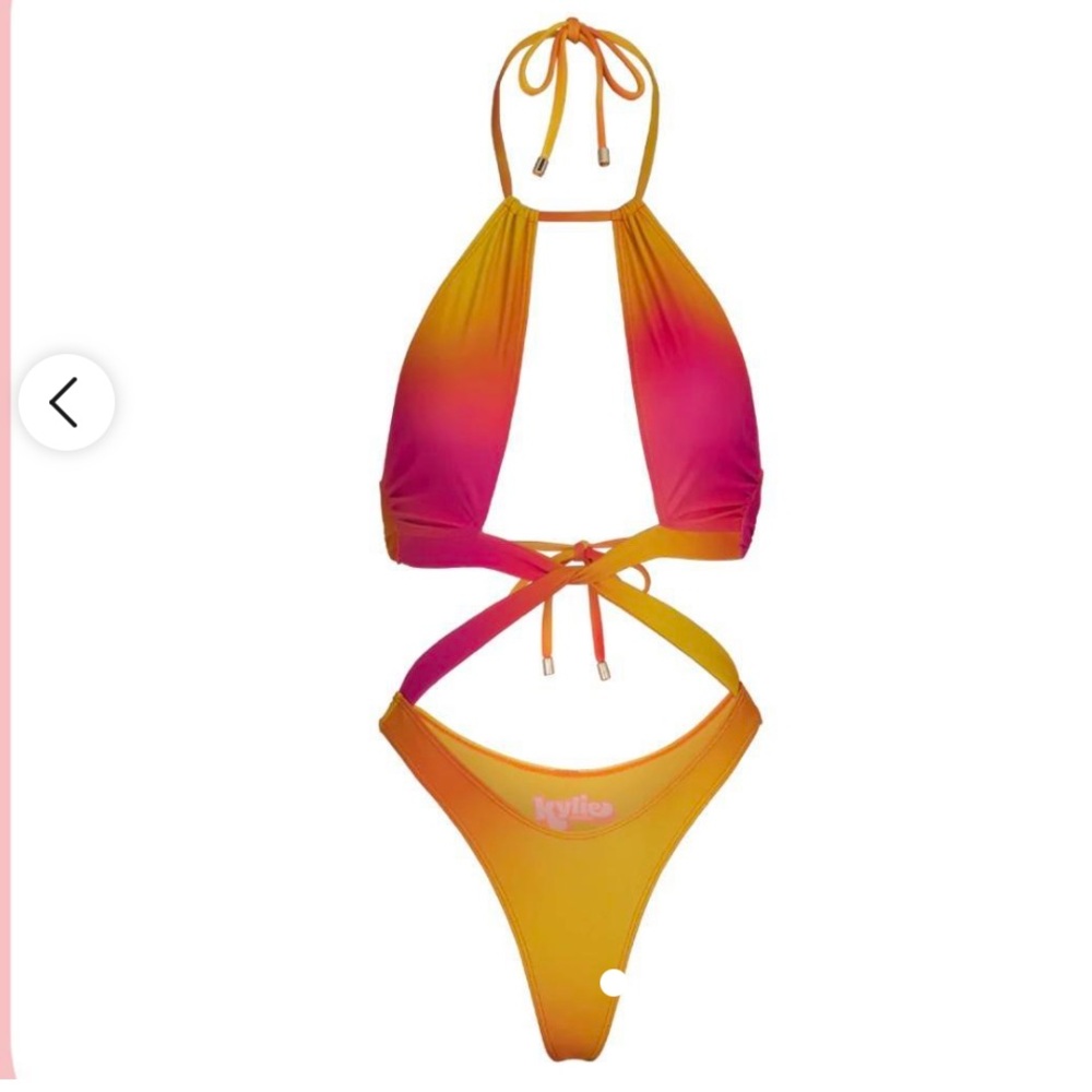 Kylie Vibrant Pink and Orange Kids One Piece swim suit